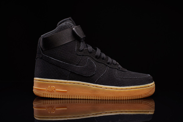 Nike Air Force 1 High Black Suede Gum | SneakerFiles