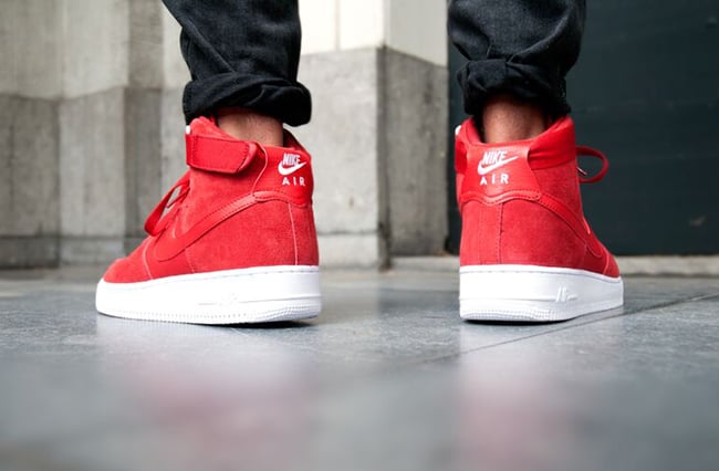 Nike Air Force 1 High Red Suede
