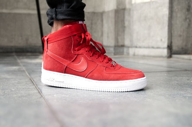 Nike Air Force 1 High Red Suede