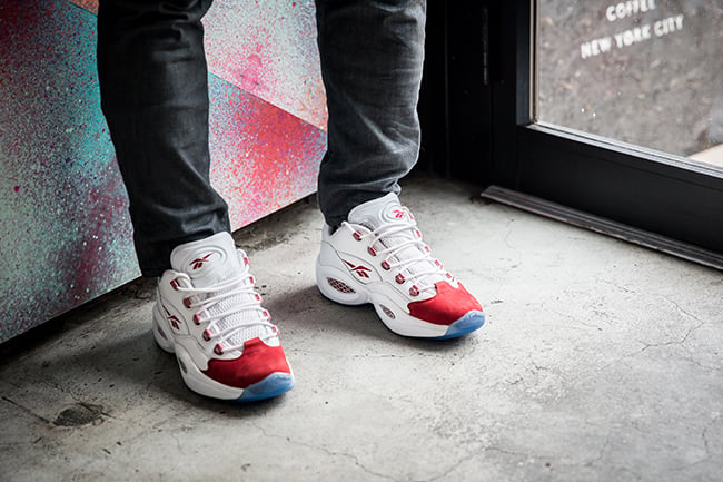 Reebok Question Low White Red Releasing