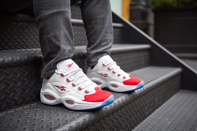 Reebok Question Low White Red Releasing