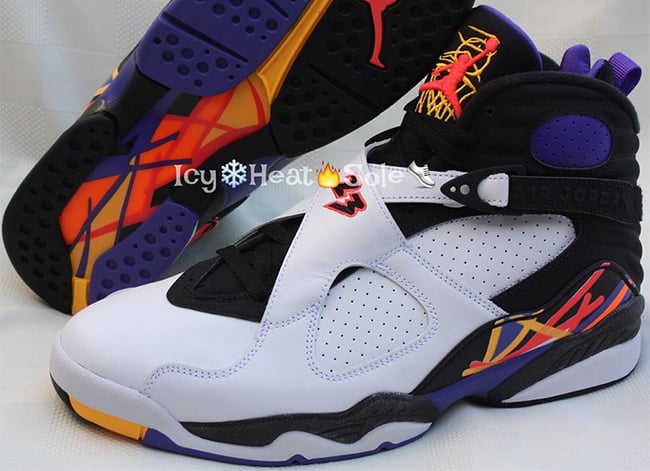 jordan 8 three peat on feet