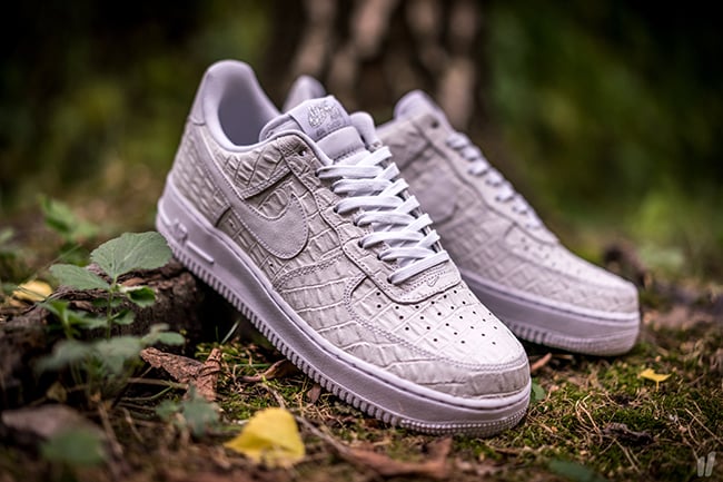 White Croc Nike Air Force 1 Low