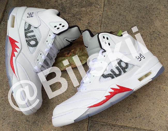 Supreme x Air Jordan 5 White