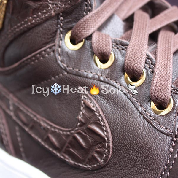 Air Jordan 1 Pinnacle Brown Croc