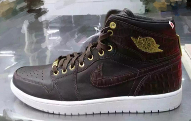 Air Jordan 1 Pinnacle Croc Brown Sample