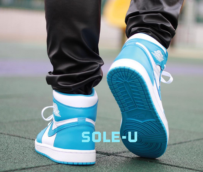 Air Jordan 1 Retro High OG UNC On Feet