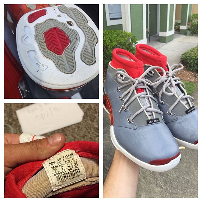 Air Jordan 17 Grey Red Original Sample