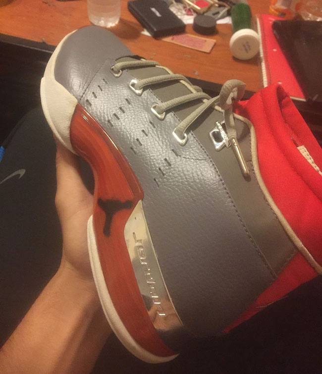 Air Jordan 17 Grey Red Original Sample