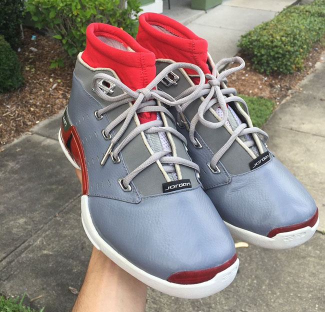 Air Jordan 17 Grey Red Original Sample