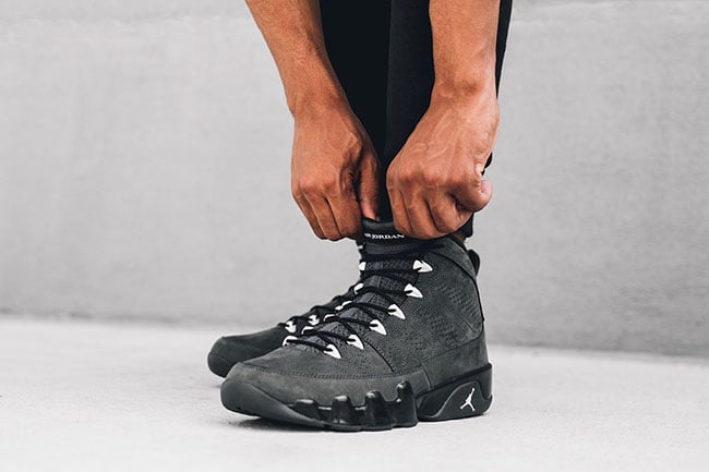 jordan 9 anthracite on feet