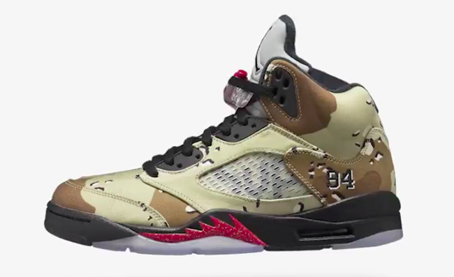 Supreme x Air Jordan 5 Camo NikeLab