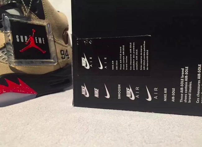 Supreme x Air Jordan 5 Retail Price