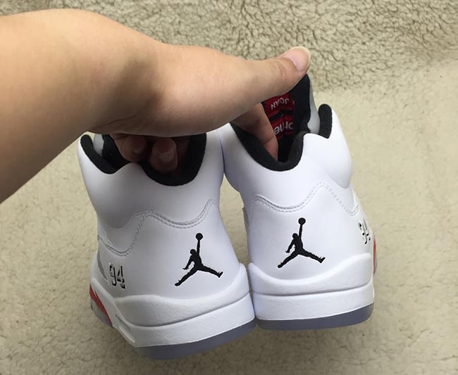 Supreme Air Jordan 5 White