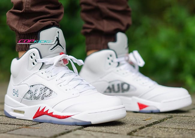 Supreme Air Jordan 5 White | SneakerFiles