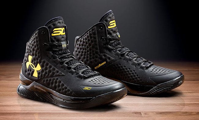 Under Armour Curry 1 Black Gold Banner