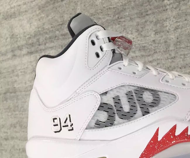 Supreme x Air Jordan 5 White