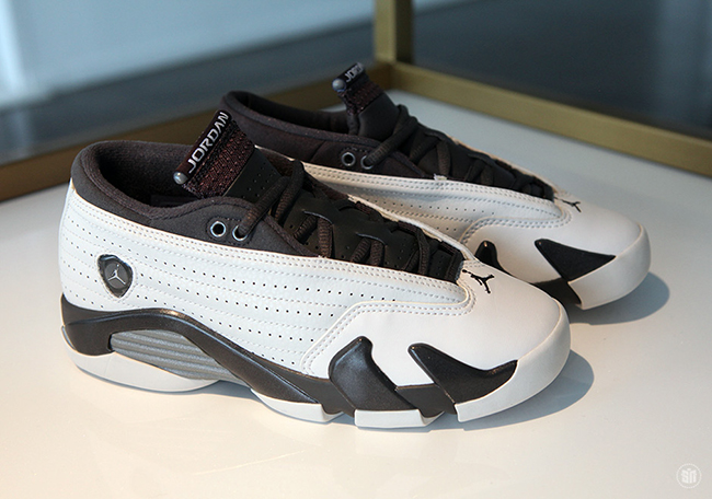 Air Jordan 14 Low Girls White Phantom Pewter Dark Storm