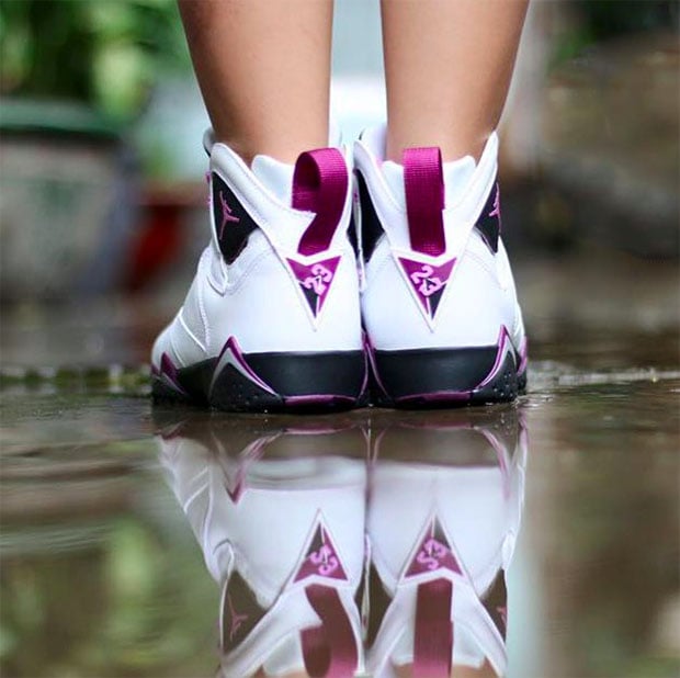 Air Jordan 7 GS Fuchsia Glow On Feet