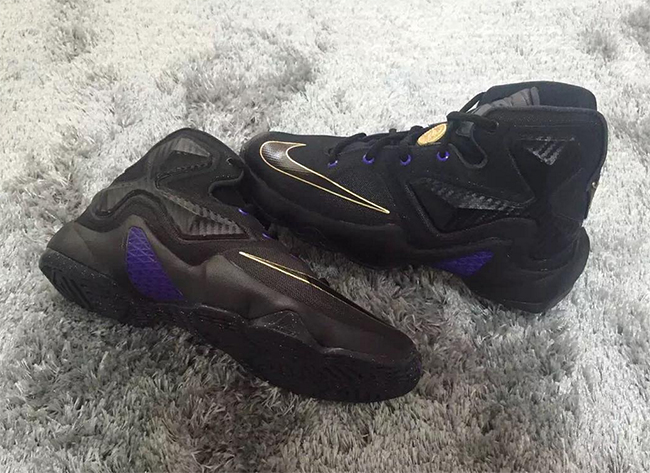 lebron 13 black purple gold