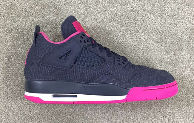 Denim Air Jordan 4 GS Girls 2016