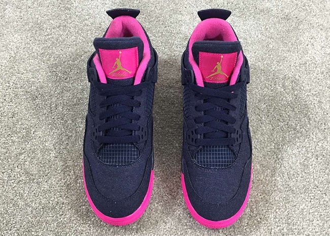 Denim Air Jordan 4 GS Girls 2016