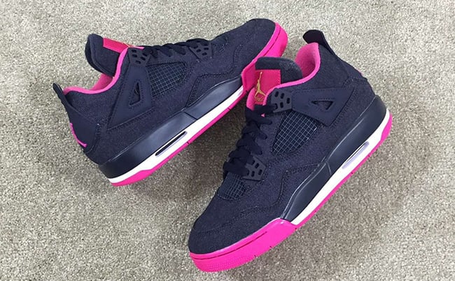 Denim Air Jordan 4 GS Girls 2016