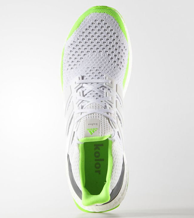 kolor adidas Ultra Boost White Solar Green