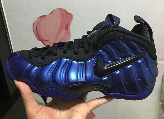 nike foamposite blue and black