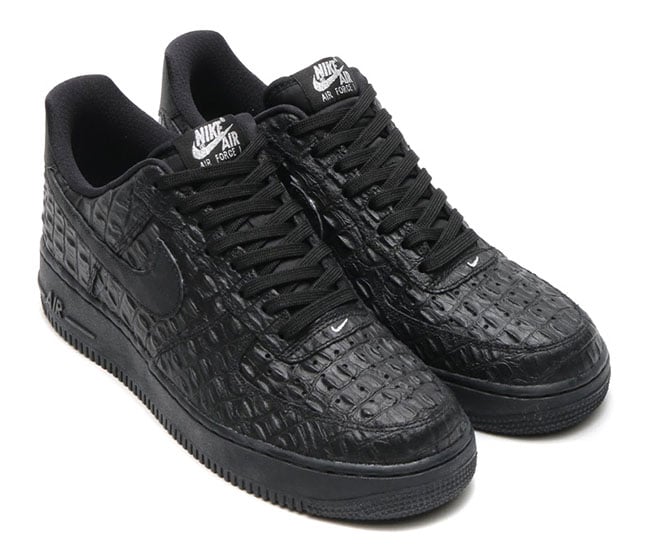 nike air force 1 crocodile skin black