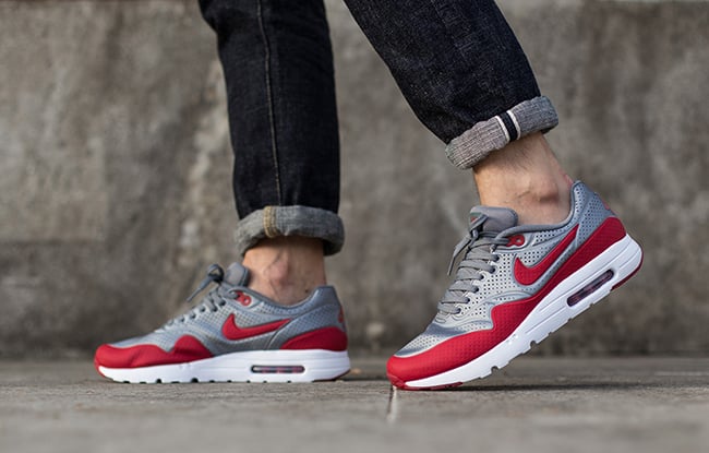 nike air max 1 grey and red