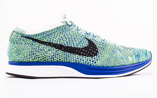 Nike Flyknit Racer Green Strike Game Royal