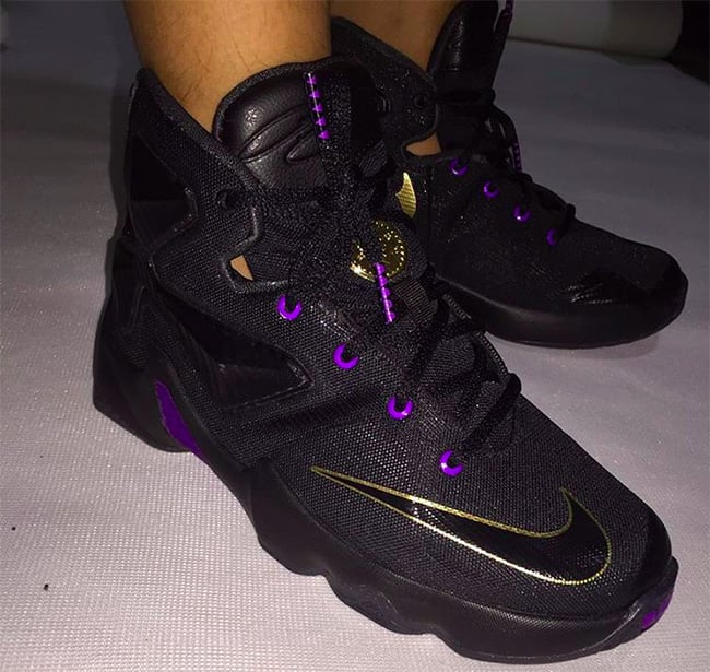 Nike LeBron 13 Black Purple Gold 
