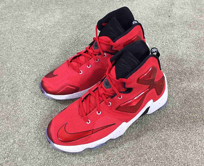 lebron 13 red and white