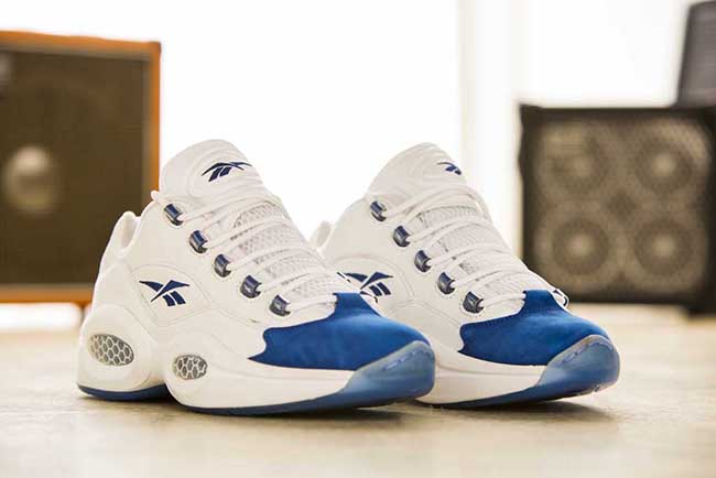 reebok question low blue toe