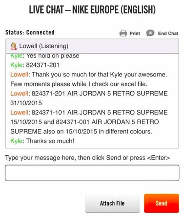 Supreme x Air Jordan 5 Nike Rep