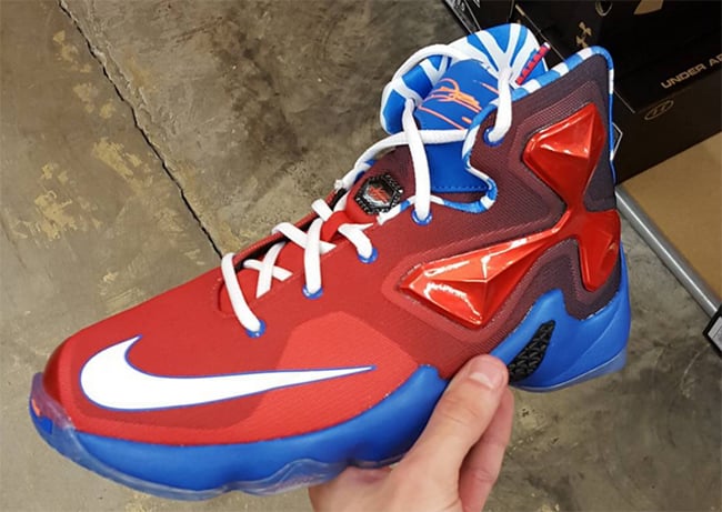 Nike LeBron 13 Red Blue White 