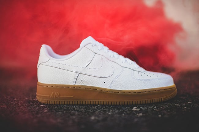 nike air force one white gum sole