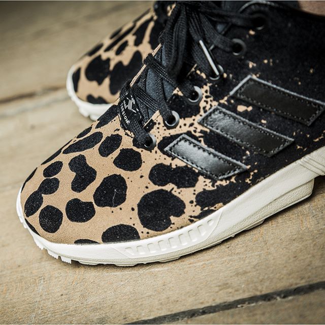 adidas zx flux black leopard print
