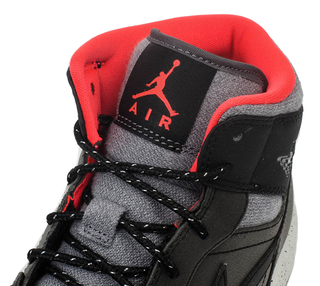 Air Jordan 1 Mid Winterized Black Grey Infrared