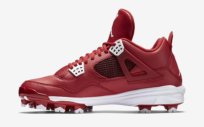 Air Jordan 4 Cleats Gym Red White