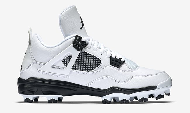 Air Jordan 4 Cleats White Black