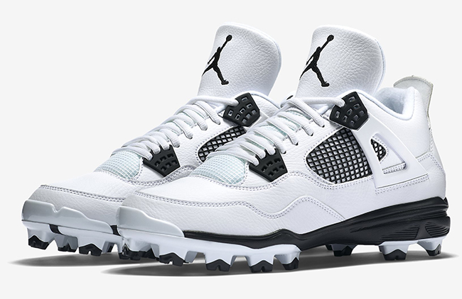 Air Jordan 4 Cleats White Black