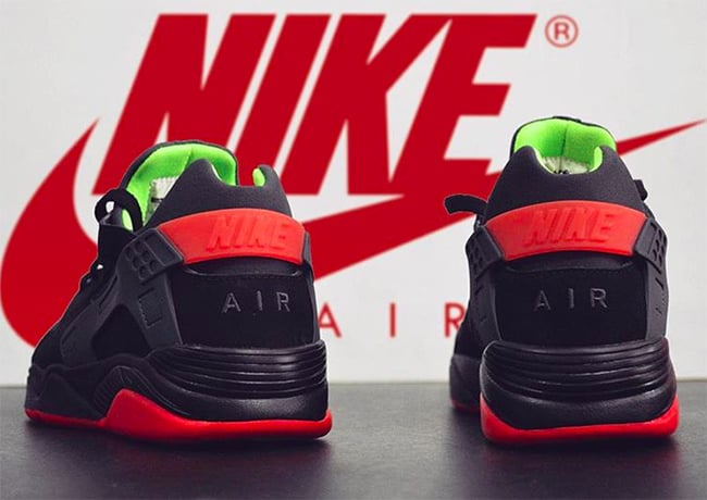 Nike Air Flight Huarache Low Black Red Green