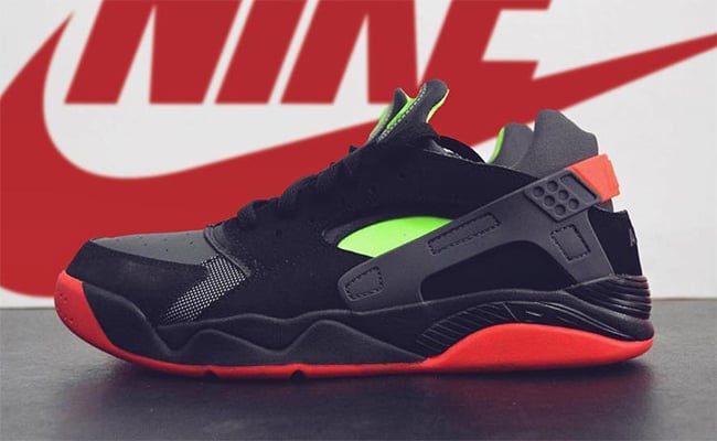 Nike Air Flight Huarache Low Black Red 