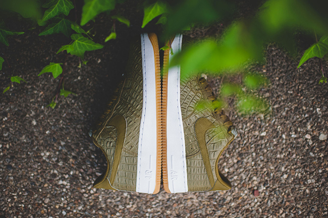 Nike Air Force 1 Low Militia Green Croc