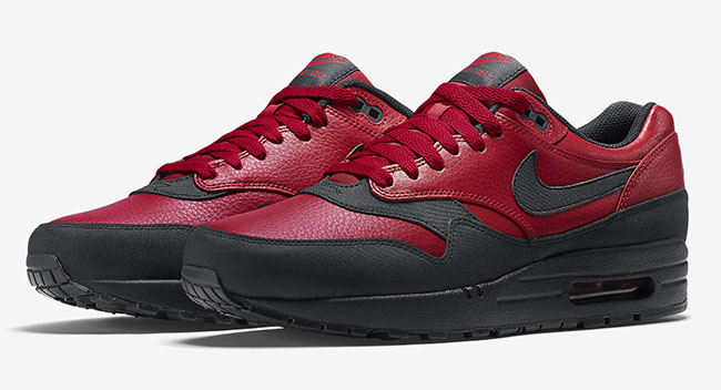 Nike Air Max 1 Leather Premium Gym Red / Black