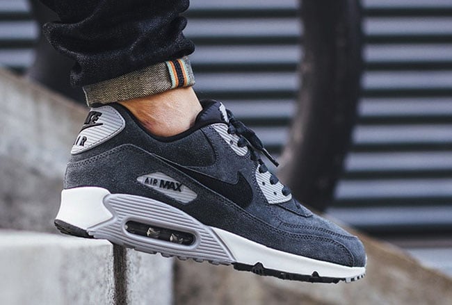 Nike Air Max 90 Leather Anthracite Wolf Grey