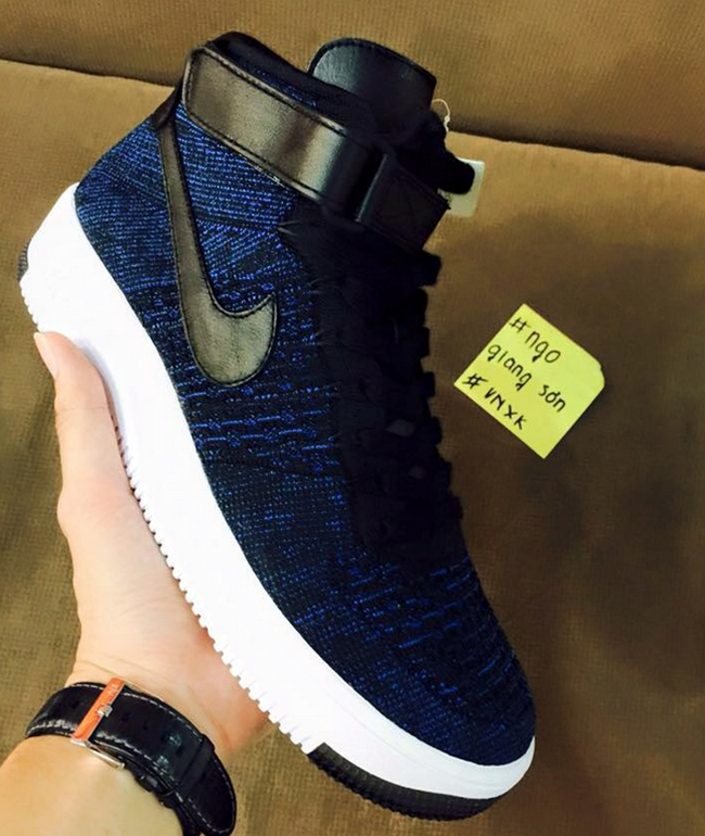 Nike Flyknit Air Force 1 Royal Black