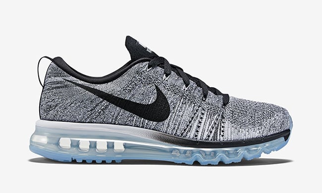 nike air max flyknit black and white